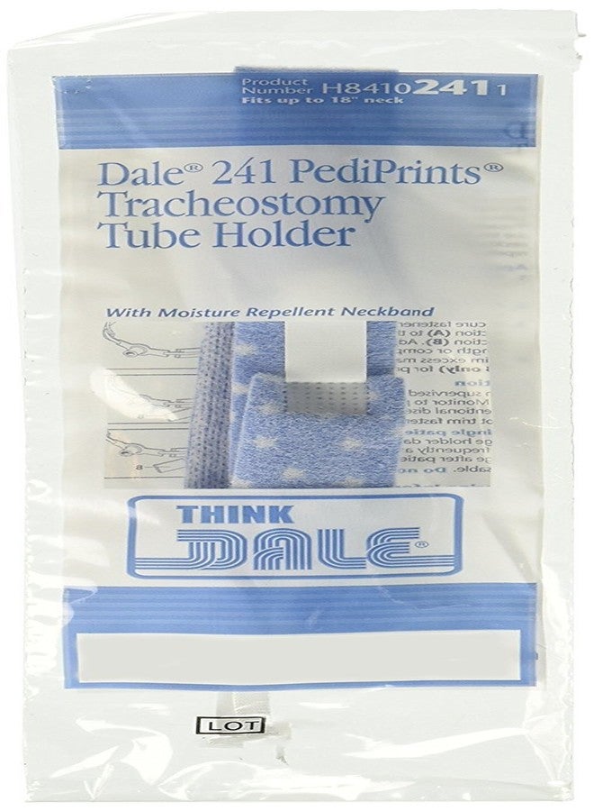 Dale Medical 241 Pediprints Tracheostomy Tube Holder 1" Wide Neckband, Fits Up to 18" Neck (Pack of 10)